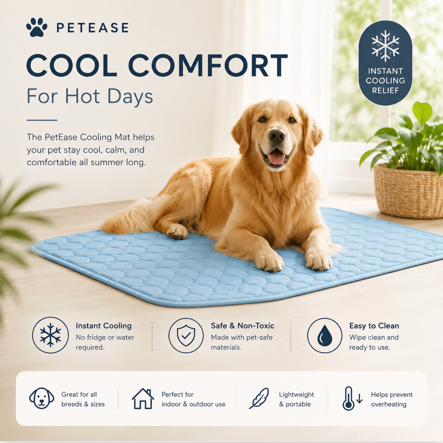 PetEase™ Self-Cooling Pet Mat